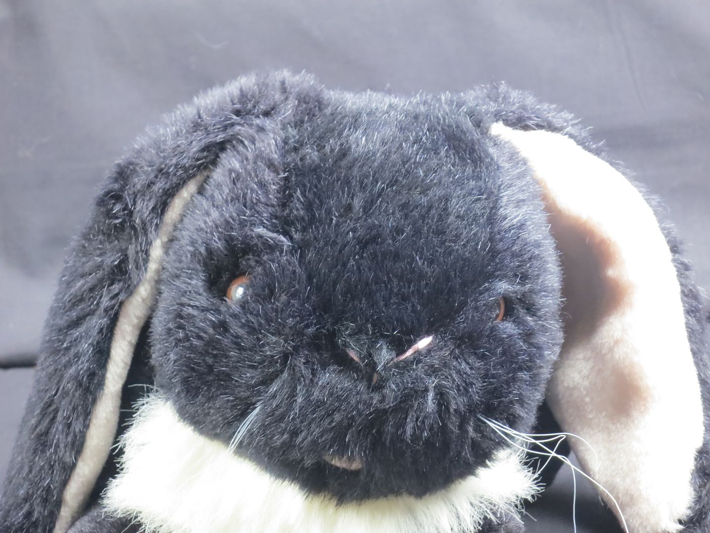 fluffy toy rabbit with floppy ears